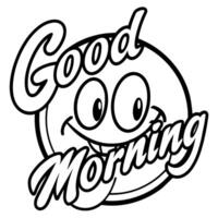 Good Morning text illustration vector