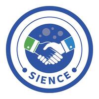 Science and technology logo illustration vector