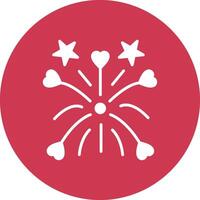 Fireworks Glyph Multi Circle Icon vector