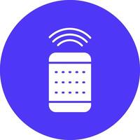 Remote Control Glyph Multi Circle Icon vector