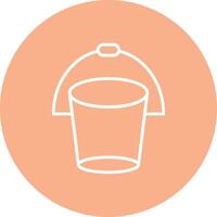 Bucket Line Multi Circle Icon vector