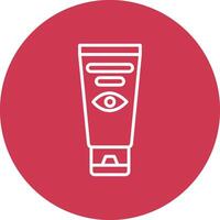 Eye Cream Line Multi Circle Icon vector