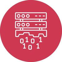 Data Loss Line Multi Circle Icon vector