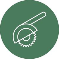 Mitre Saw Line Multi Circle Icon vector