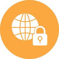 Internet Security Glyph Multi Circle Icon vector