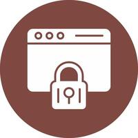 Web Security Glyph Multi Circle Icon vector