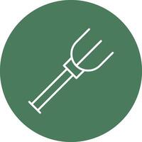 Fork Line Multi Circle Icon vector