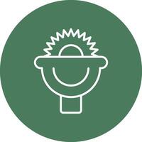 Power Saw Line Multi Circle Icon vector