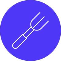 Fork Line Multi Circle Icon vector