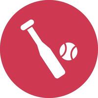 Baseball Glyph Multi Circle Icon vector