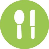 Cutlery Glyph Multi Circle Icon vector