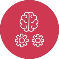 Brain Training Line Multi Circle Icon vector