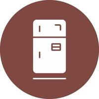 Fridge Glyph Multi Circle Icon vector