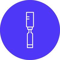 Chisel Line Multi Circle Icon vector
