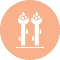 Asparagus Glyph Multi Circle Icon vector
