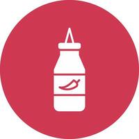 Ketchup Glyph Multi Circle Icon vector