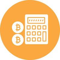 Calculator Calculator Glyph Multi Circle Icon vector