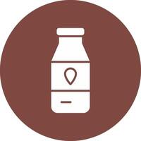 Milk Bottle Glyph Multi Circle Icon vector