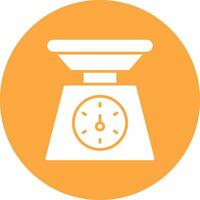 Weighing Machine Glyph Multi Circle Icon vector
