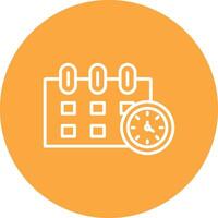 Time Management Line Multi Circle Icon vector