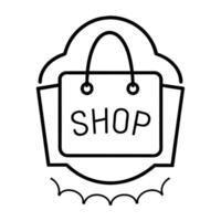 Shopping logo illustration, new and modern shopping logo vector