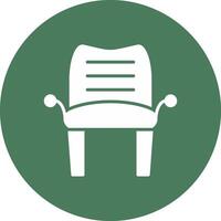 Armchair Glyph Multi Circle Icon vector
