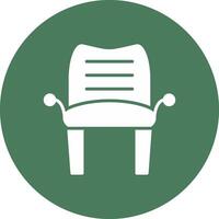 Armchair Glyph Multi Circle Icon vector