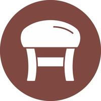 Stool Glyph Multi Circle Icon vector