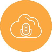 Cloud Line Multi Circle Icon vector