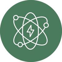 Atomic Energy Line Multi Circle Icon vector