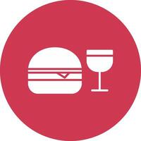 Fast Food Glyph Multi Circle Icon vector