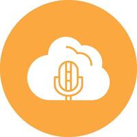 Cloud Glyph Multi Circle Icon vector