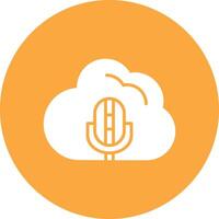 Cloud Glyph Multi Circle Icon vector