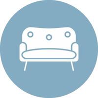 Sofa Glyph Multi Circle Icon vector