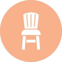 Dining Chair Glyph Multi Circle Icon vector