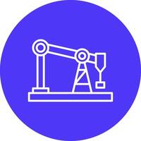 Drilling Rig Line Multi Circle Icon vector