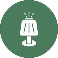 Table Lamp Glyph Multi Circle Icon vector