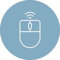 Wireless Mouse Line Multi Circle Icon vector