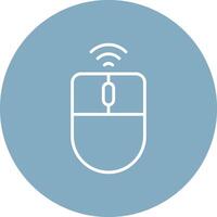 Wireless Mouse Line Multi Circle Icon vector