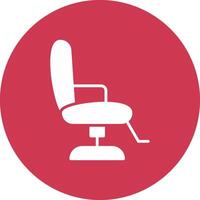 Barber Chair Glyph Multi Circle Icon vector
