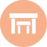 Tables Glyph Multi Circle Icon vector