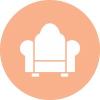 Armchair Glyph Multi Circle Icon vector