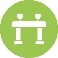 Table Glyph Multi Circle Icon vector