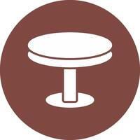 Round Table Glyph Multi Circle Icon vector