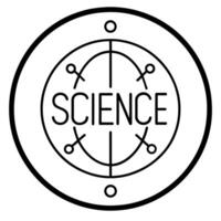 Ciencias y tecnología logo ilustración vector