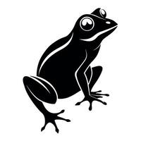 Frog black color silhouette illustration white background vector
