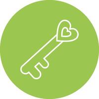 Old Key Line Multi Circle Icon vector