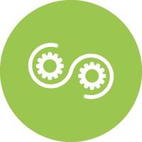 Devops Glyph Multi Circle Icon vector
