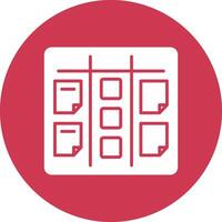 Kanban Glyph Multi Circle Icon vector