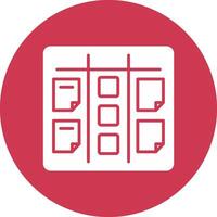 Kanban Glyph Multi Circle Icon vector